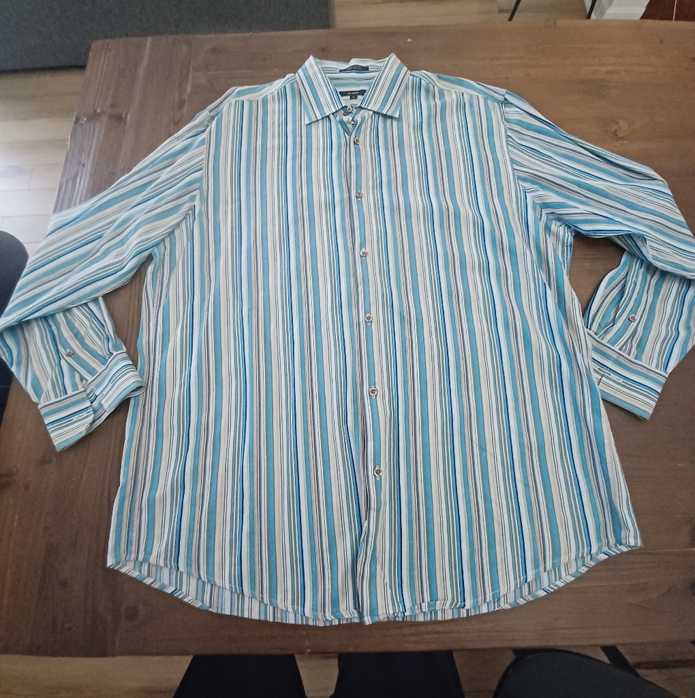 Alfani button up dress shirt size extra large 100% cotton